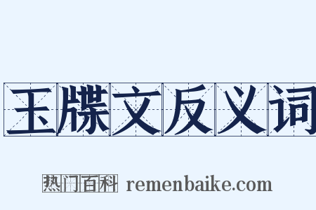 玉牒文反义词是什么意思的图片